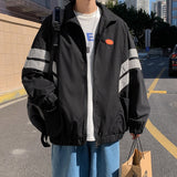 Aidase Mens College Style Jackets and Coats New Men's Windbreaker 2021Spring Male Loose Couple Thin Plus Size Casual Fashion Coats aidase-shop