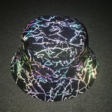 Aidase Colorful Reflective Fisherman Hat Men/Women Nest Print Streetwear Bucket Hat Caps Harajuku Hip Hop Night Running Unisex Cap Men aidase-shop