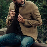 Aidase 2022 Autumn Winter Solid Turn-down Collar Long Sleeve Casual Outerwear Mens Fashion Jackets Men Single Breasted Coats Streetwear aidase-shop