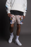 Aidase Summer Fashions 3d men's shorts quick-drying mesh boutique Floral men Brand short pants loose five-point pants Man casual shorts aidase-shop