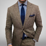 Aidase OL Notched Lapel Slim Single-Breasted Men's Blazer Solid Slim Fit Single Button Men's Blazer Fashion Casual Blazer Male Clothing aidase-shop