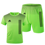 Aidase New men's sportswear summer suits men's fitness wear sports suits short-sleeved t-shirt shorts quick-drying 2-piece set aidase-shop
