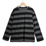 Aidase Harajuku Striped Shirt Streetwear Couple Oversized Striped Blouse Woman Casual Long Sleeve Gothic Grunge T-Shirt Tee Tops aidase-shop