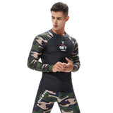 UPF 50+ Swim Sun Shirts Surf Diving Suit Men Compression Tight T-shirt Man Long Sleeve Fitness Training Shirt aidase-shop
