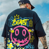 Aidase 100% Cotton Summer Fashion Personality Harajuku Casual Trend Men And Women Couples Interesting print Short sleeve Tees aidase-shop
