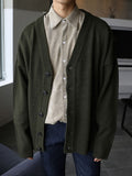 Aidase Solid Cardigan Knitted Men Simple Basic Loose Students Daily Trendy Ulzzang Outwear Autumn Leisure Males Sweaters Couple Popular aidase-shop