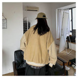 Aidase Bear corduroy jacket men women 2021 spring autumn new Korean loose BF Japan Kawaii bear baseball uniform jacket punk streetwear aidase-shop