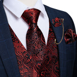 Aidase  2022 New Teal Green Paisley 100% Silk Formal Dress Vest Men Waistcoat Vest Wedding Party Vest Tie Brooch Pocket Square Set DiBanGu aidase-shop