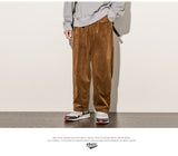 Aidase 2021 Autumn Winter Men's Corduroy Pants Solid Oversize Straight Trousers Japanese Streetwear Baggy Big Size Casual Bottoms aidase-shop