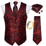 Aidase  2022 New Teal Green Paisley 100% Silk Formal Dress Vest Men Waistcoat Vest Wedding Party Vest Tie Brooch Pocket Square Set DiBanGu aidase-shop