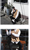 Aidase Sweater Vest Men V-neck Solid Simple Casual 2XL Oversize Spring Autumn Mens Vests Chic All-match Preppy Style Daily Outwear New aidase-shop