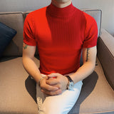 Aidase   2022 Brand clothing Men Summer Casual Knit Sweaters/Male Slim Fit Round collar trend Short Sleeve T-shirts Plus size S-3XL aidase-shop