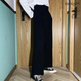 Aidase Men Casual Pants Solid Simple Large Size 3XL Button Fly Chic Mens Korean Style Straight Trousers All-match Ankle-length Loose aidase-shop
