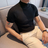 Aidase   2022 Brand clothing Men Summer Casual Knit Sweaters/Male Slim Fit Round collar trend Short Sleeve T-shirts Plus size S-3XL aidase-shop