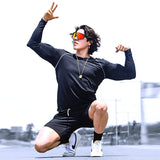 Men Long Sleeve Shirts Quick Dry Bodybuilding for Men Workout Gym Fitness Casual T Shirt Undershirts aidase-shop