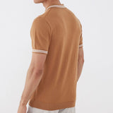 Aidase Fashion Striped Men's Short Sleeve Polo Shirts Summer Slim Turn-down Collar Tops Buttons Design Polo Shirt Men Casual Streetwear aidase-shop