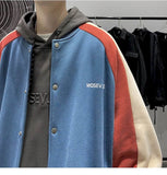 Aidase Baseball uniform men's winter thick casual jacket Korean style trendy handsome jacket  Hong Kong style plus fleece top cool aidase-shop