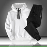 Aidase 2022 Sets Tracksuit Men Autumn Winter Hooded Sweatshirt Drawstring Outfit Sportswear 2021 Male Suit Pullover Two Piece Set Casual aidase-shop