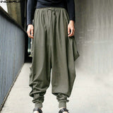 Aidase Cotton Harem Pants Men Japanese Loose Joggers Trousers Mans  Cross-pants Crotch Pants Wide Leg Baggy Pants Men aidase-shop