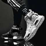 Men's High Top Fashion Leather Sneakers Trend Hot Sale Comfortable Man Casual Shoes Outdoor Non-slip Breathable Men Shoes 39-48 aidase-shop