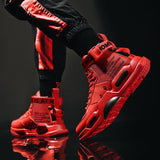Men's High Top Fashion Leather Sneakers Trend Hot Sale Comfortable Man Casual Shoes Outdoor Non-slip Breathable Men Shoes 39-48 aidase-shop