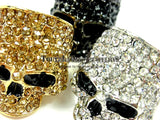 Aidase Brand Skull Rings For Men Rock Punk Unisex Crystal Black/Gold Color Biker Ring Male Fashion Skull Jewelry Wholesale aidase-shop