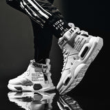 Men's High Top Fashion Leather Sneakers Trend Hot Sale Comfortable Man Casual Shoes Outdoor Non-slip Breathable Men Shoes 39-48 aidase-shop