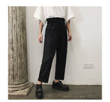 Aidase 2022  England style unique high waist design Suit pants men casual loose Fold suit pants for men trousers,size M-XXL aidase-shop