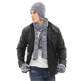 New arrival product Men's  winter warm Hat&scarf&Touchscreen gloves  Gifts in stock aidase-shop