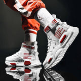 Men's High Top Fashion Leather Sneakers Trend Hot Sale Comfortable Man Casual Shoes Outdoor Non-slip Breathable Men Shoes 39-48 aidase-shop