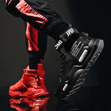 Men's High Top Fashion Leather Sneakers Trend Hot Sale Comfortable Man Casual Shoes Outdoor Non-slip Breathable Men Shoes 39-48 aidase-shop