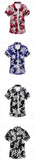 Men floral printed Slim Short sleeve shirts Summer Hawaiian vacation Party casual red blue black Shirt camisa masculina 6XL 7XL aidase-shop