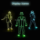 Aidase Fashion Dance DJ Led Suit Light Up Glowing Costume Halloween Party Rave EL Wire Clothing For Adult Women Men aidase-shop