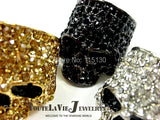 Aidase Brand Skull Rings For Men Rock Punk Unisex Crystal Black/Gold Color Biker Ring Male Fashion Skull Jewelry Wholesale aidase-shop