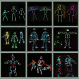 Aidase Fashion Dance DJ Led Suit Light Up Glowing Costume Halloween Party Rave EL Wire Clothing For Adult Women Men aidase-shop