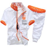 Fashion Men Short Sleeve Tracksuit casual sporting suit hoodies and shorts M-XXL AYG276 aidase-shop