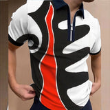 Aidase Vintage Abstract Graph Plaid Men Streetwear Casual Loose Turn-down Collar Tops Pullover Harajuku Fashion Short Sleeve Polo Shirt aidase-shop