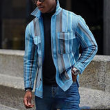 Aidase Vintage Printed Patchwork Buttoned Jackets Outerwear For Men 2022 New Autumn Casual Turn-down Collar Shirts Coats Men Streetwear aidase-shop