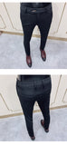 Aidase New Striped Suit Pants  Men Elegant Skinny Fit Office Pant Men Trousers Pant For Man Business Slim Fit Dress Ankle Trousers aidase-shop
