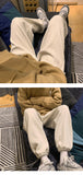 Aidase Man Casual Tie Leg Straight Pants Woman Corduroy Solid Color Oversize Trousers Man Warm Korean Streetwear Pants aidase-shop
