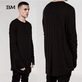Aidase Hip Hop Streetwear Thumb Hole Man Tshirt Wholesale Fashion T Shirt Men Autumn Long Sleeve Oversize Design Hold Hand T-Shirts aidase-shop