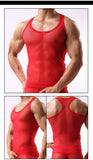Aidase Men T-shirt Wrestling Mesh Sexy Breathable Singlet Men Shirts For Men Undershirts Gay Body Hombre Roupas Masculinas Solid aidase-shop