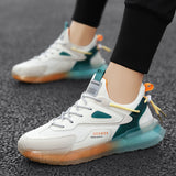 Fabric Man Sneakers Colored Soles Casual Shoes For Men Fashion Comfortable Personalized Mixed Colors Shoes Breathable Soft Soled aidase-shop