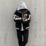 Aidase Men Baseball Jacket Hip Hop Harajuku Embroidery Bone Letter Patchwork Bomber Coat Fashion High Street Casual Loose Jacket Unisex aidase-shop