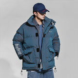 Aidase Fashion Winter White Duck Down Jacket Men Casual  Windbreaker Letter Print Discoloration Jacket Couple's Warm Down Coat Jacket aidase-shop