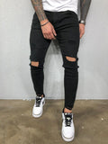 Mens Jeans Black Blue Cool Skinny Ripped Stretch Slim Elastic Denim Pants Large Size For Male Spring Summer Autumn Hip Hop aidase-shop