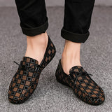 Aidase Topvivi loafers men causal Breathable Comfortable Lightweight Soft slip on Men Shoes gingham Men's Sneakers fashion italian aidase-shop