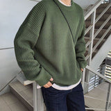 Aidase Y2K O-neck sweater for men women 2021 new autumn winter casual base jerseys oversize fashion lightweight Korean hip hop sweater aidase-shop