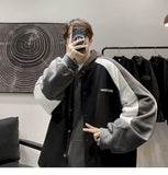 Aidase Baseball uniform men's winter thick casual jacket Korean style trendy handsome jacket  Hong Kong style plus fleece top cool aidase-shop