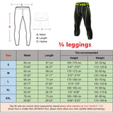 3/4 Compression Leggings Men's Dry Cool Running Workout Athletic Sports Active Tights Leggings aidase-shop